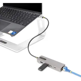 Startech StarTech.com 3-Port USB-C Hub, 2.5Gbps Ethernet 100W Power Delivery Pass-Through, 10Gbps, 2X USB-A/1x USB-C, Mini USB Hub, USB C auf USB