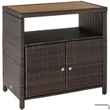 Tectake Gartenschrank Monscia 0,90 x 0,56 m Braun
