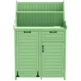 Gotagee Werkzeugschrank Holz Gartenschrank Gartenschrank Geräteschuppen Terrassenschrank Gartenschrank mit Regalen Outdoor Schrank.