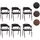 Mendler Esszimmerstuhl HWC-P29 Kunstleder dunkelbraun 6er Set