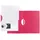 IDENA Clipmappe A4 PP weiß pink 30 Blatt