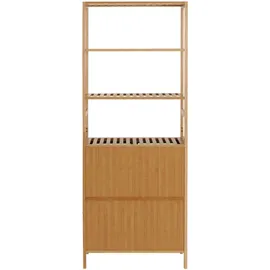 Mendler HWC-B18 Badschrank 168 x 64 x 33 cm Braun Holz