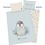 Baby Best Babybettwäsche Pinguin, Baby Best, mit liebevollem Motiv blau