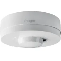 Hager EE883 Bewegungsmelder HF IP54 Aufbau 360° On/Off.Hoch-Frequenz-Bewegungsmelder mit ON/OFF Funktion zur Beleuchtungssteuerung in gewerblichen