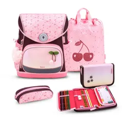 Belmil Compact Plus Premium Schulranzen Set 4-teilig Cherry Blossom Cherry Blossom Schulranzen Set