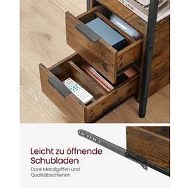 VASAGLE Beistelltisch rechteckig Spanplatte braun 35,0 x 60,0 x 61,0 cm, 1 St.