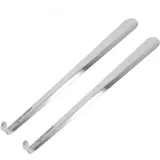 52 cm langer Schuhlöffel aus Edelstahl, langer Metall-Schuhabzieher, Löffelträger mit Haken für einfaches Einsetzen des Schuhs, hergestellt für die Ewigkeit und Mühe - Lagerung auf Ihrem Schuhregal