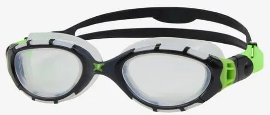 ZOGGS Schwimmbrille Predator Flex - Uni., black green clear - regular fit/bkgnclrr