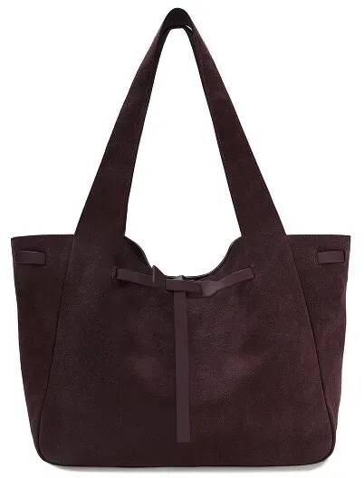 LES VISIONNAIRES Garbriella Shopper Tasche Leder 40 cm  lila