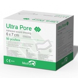 Medrull Steriler Wundverband 6x7 cm Sterile Wundpflaster ULTRA PORE Starke Klebekraft 50 St