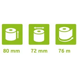 Exacompta Thermorollen 8,0 cm x 76,0 m, 10 Rollen