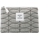 Meraki Meraki, Mentha Makeup bag - 30 cm - Light grey/army green