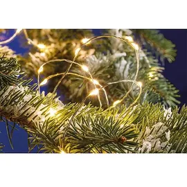 EGB LED-Lichterkette Silberdraht 6 m Warmweiß