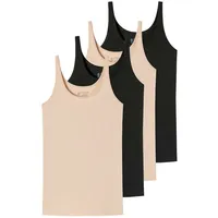 SCHIESSER Unterhemd / Top 95/5 Organic Cotton in Schwarz/Sand | Gr.: 50