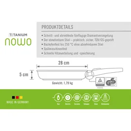 WOLL Nowo Titanium Gusspfanne flach 28 cm