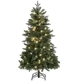 Dehner künstlicher LED-Weihnachtsbaum Espen, ca. H150 cm, Grün