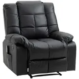Homcom Massagesessel Kunstleder 94 x 99 x 99 cm schwarz