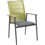 Musterring Stapelsessel Amsterdam 61 x 66 x 94 cm grau/grün/schwarz
