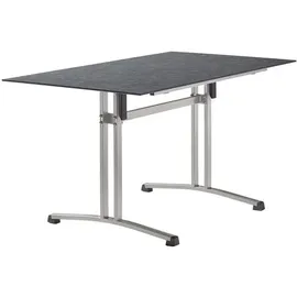 Sieger Klapptisch 140x80x73 cm Stahl/Polytec® Dunkelgrau|Hellgrau