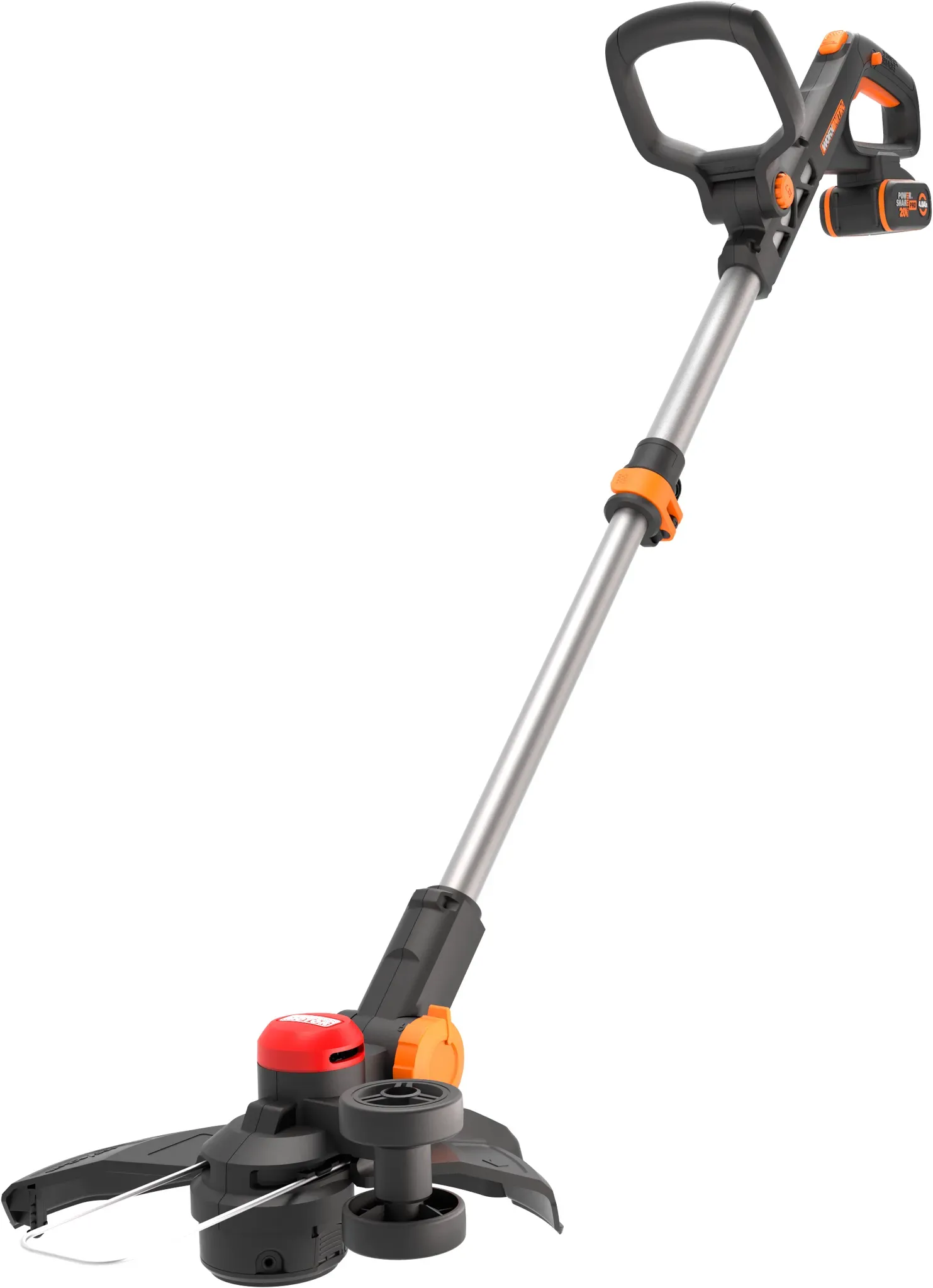 Akku-Rasentrimmer WORX "Nitro WG173E" Motorsensen bunt (schwarz, orange) 3-IN-1 Funktion, bürstenloser Motor, inkl. Akku und Ladegerät