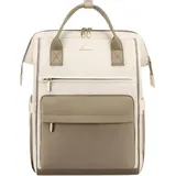 EMPSIGN LOVEVOOK Damen Rucksack USB Ladeanschluss 17 Zoll Laptop Beige