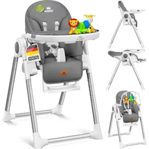 Kidiz 3in1 Hochstuhl Dunkelgrau inkl. Spielbügel
