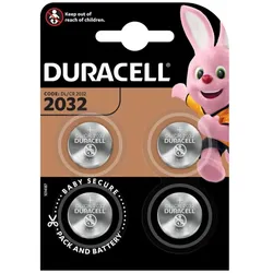 4x Duracell Lithium-Knopfzelle Batterie CR2032 Lithium 3V