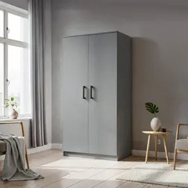 masseno Drehtürenschrank SILO 90 x 180 x 50 cm Grau