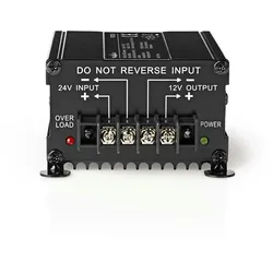 Nedis Stromwandler - Auto Angetrieben - 24 V DC - 12 V DC - 120 W - Schraubklemme - Ausgestattet mit einer Sicherung - Schwarz