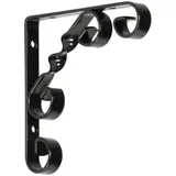 Regalhalter 100x100mm Regalträger Regalwinkel Wandkonsole Ornament Schwarz