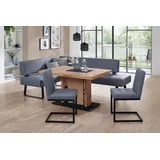 K+W Komfort & Wohnen Essgruppe Spider II, (4-tlg), langer Schenkel wahweise in 2 Breiten, 2 Freischwinger, 1 Tisch blau 165 cm x 88 cm x 50 cm