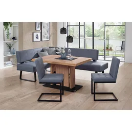 K+W Komfort & Wohnen Essgruppe Spider II, (4-tlg), langer Schenkel wahweise in 2 Breiten, 2 Freischwinger, 1 Tisch blau 165 cm x 88 cm x 50 cm