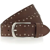 Mustang Nietengürtel Leder 3,5 cm Braun 110
