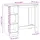 vidaXL Bartisch mit Regal Räuchereiche 124x46x103,5 cm Holzwerkstoff -