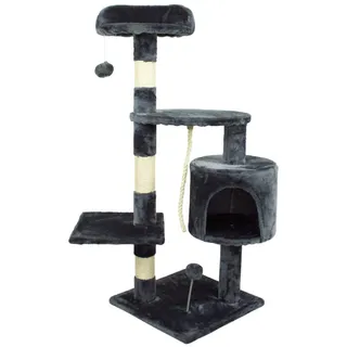 Mobiclinic Pets, Kratzbaum, Silvestre, Europäische Marke, Größe: medium, Zum Klettern, 3 höhen, Mit Plattformen und unterständen, Katzenspielzeug, Sisalseil, Grau