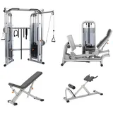 Sport-Thieme Kraftstation Fitnessgeräte-Set KGG MED, Trainingsbank für Kurzhantel- und Körpergewichtstraining silberfarben