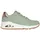 SKECHERS Uno Shimmer Away Sage Durabuck / Rose Gold Duraleather / Mesh Trim 37