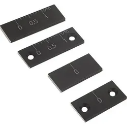 NONIUS SELBSTKLEBEND, HORIZONTAL 40X15X2, ALUMINIUM SCHWARZ ELOXIERT, NULLPUNKT LINKS, SKALIERUNG OBEN