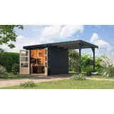 Karibu Gartenhaus Hollywood XL 2,50 x 2,50 m Grau