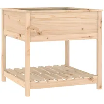 vidaXL Pflanzkübel mit Ablage 82,5 x 82,5 x 81 cm Braun
