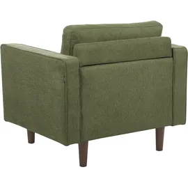 Beliani Sessel Nurmo Stoff 72 x 71 x 70 cm Dunkelgrün mit Kissen