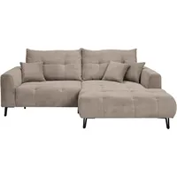 Carryhome Ecksofa Taupe, - 250x185 cm,