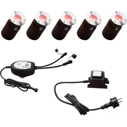 Heissner Starter-Set Smart WiFi-Set 5 Bodeneinbauspots mit Alexa-Steuerung