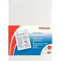 Esselte Buste a L Copy Safe Office A4 PPL trasp. antiriflesso 258120 (conf.25)