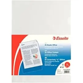 Esselte Buste a L Copy Safe Office A4 PPL trasp. antiriflesso 258120 (conf.25)