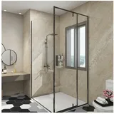 neu.haus Duschrückwandset Bladel 120x60 cm Braun