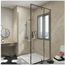 neu.haus Duschrückwandset Bladel 120x60 cm Braun