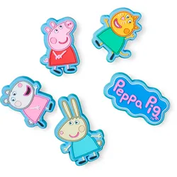 Schuhanstecker CROCS "JibbitzTM Peppa Pig", Kinder, bunt, PVC, Schuhzubehör, Charm, Anstecker für Crocs Schuhe