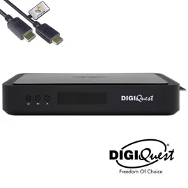 DIGIQuest TiVuSat Smartcard Schwarz + DIGIQuest Q99 4K UHD H.265 S2+T2 Combo Receiver - tivùsat zertifiziert (bereits aktiviert), HEVC HDR, Rai Mediaset LA7, PVR ready, LAN, inkl. HDMI Kabel