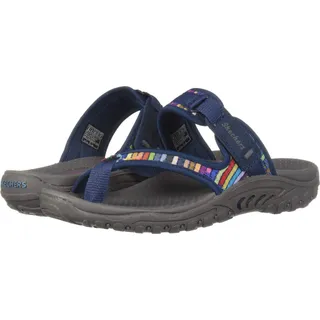 Skechers Damen Reggae Mad Swag Zehentrenner Sandale, Navy, 38 EU